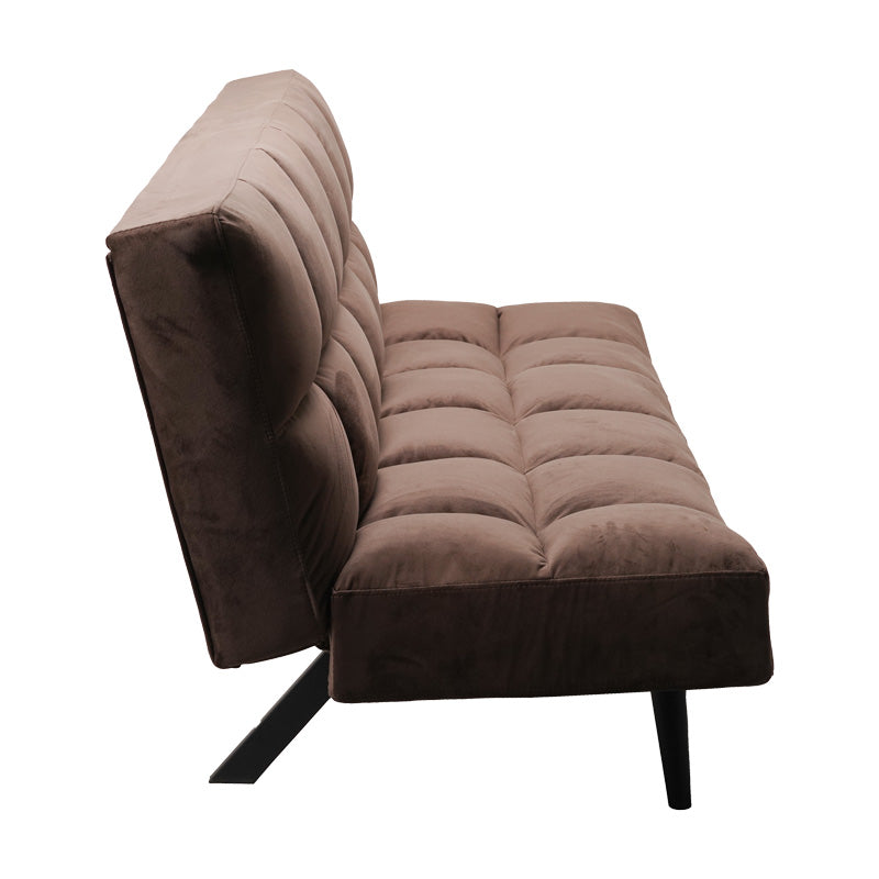 Диван - легло 3-местен Freddo кадифе кафяв 181x81x86см