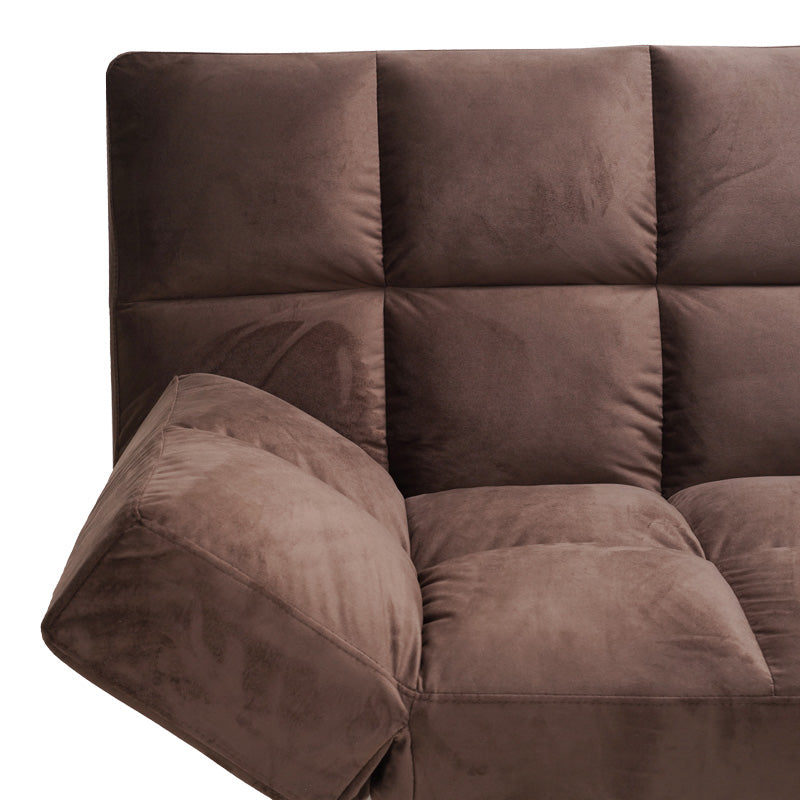 Диван - легло 3-местен Freddo кадифе кафяв 181x81x86см