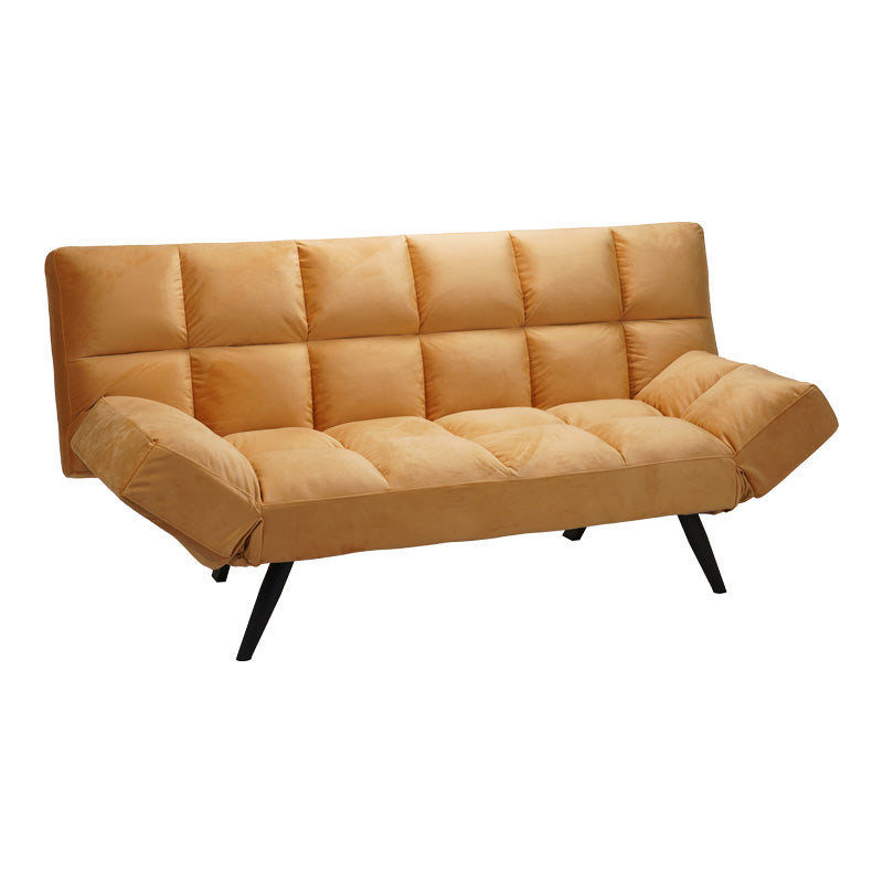 Диван - легло 3-местен Freddo в жълто кадифе 181x81x86см