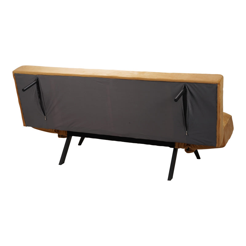 Диван - легло 3-местен Freddo в жълто кадифе 181x81x86см