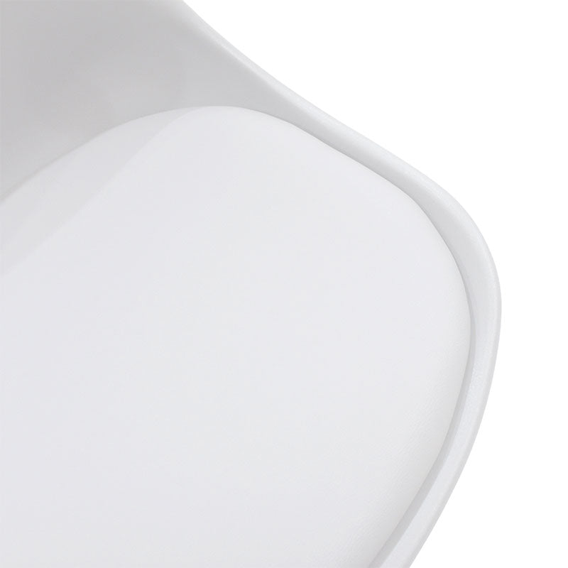 Стол Gaston PP с PU цвят бяло - дъб