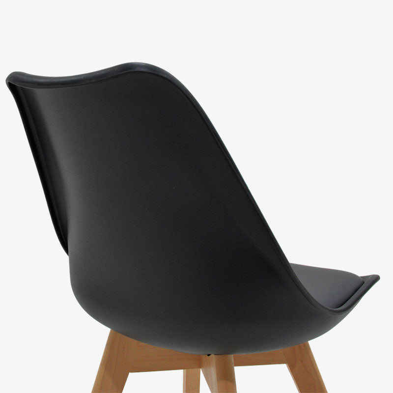 Стол Gaston PP с PU цвят черно - дъб