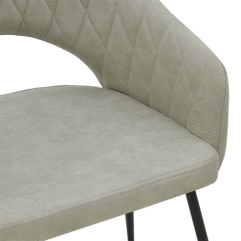 Фотьойл Macie плат антично сиво-черно 58x50x85см