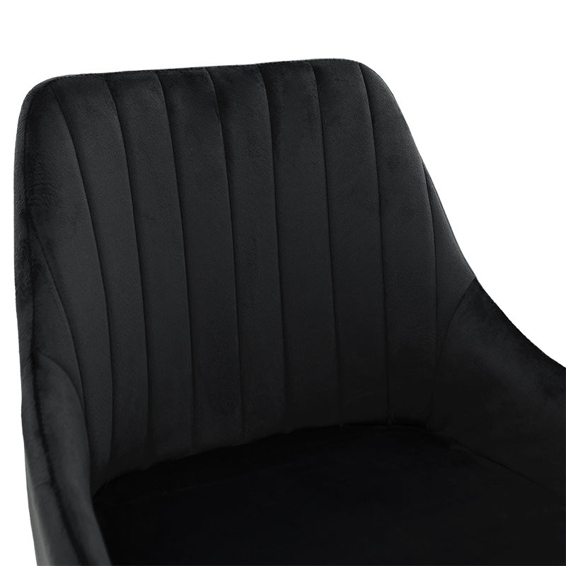 Бар стол Patrin метални черни крака - цвят кадифе черен 98см