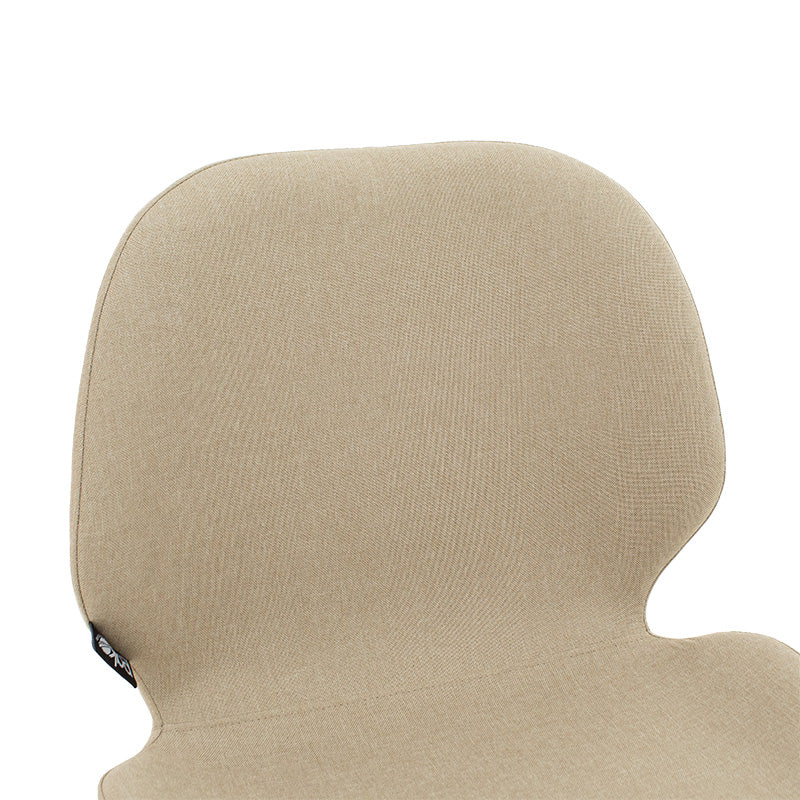 Бар стол Impel  метални черни крака-дамаска бежов 103см