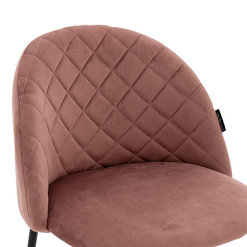 Бар стол Kudos метални черни крака-кадифе гнила ябълка 94см