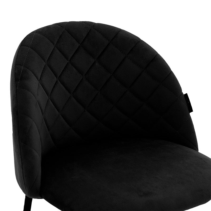 Бар стол Kudos метални черни крака-кадифено черно