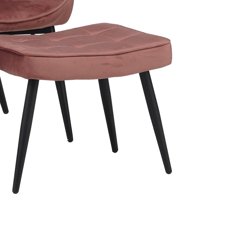 Фотьойл с табуретка Dorita кадифе гнила ябълка крак черен метал 68.5x76x103см