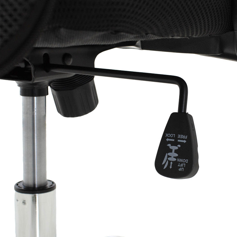 Офис стол Joel II плат мрежа в черен нюанс 61x59x109.5-123см