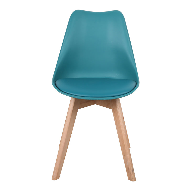 Стол Gaston PP-PU син цвят - естествен крак 44x52x78см