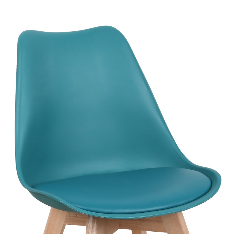 Стол Gaston PP-PU син цвят - естествен крак 44x52x78см