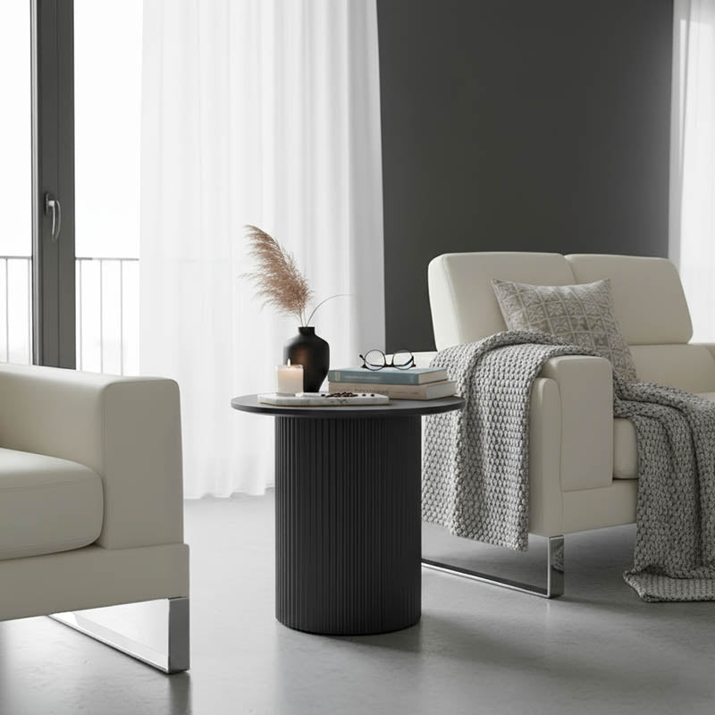 Помощна маса DOVEL мдф в черен нюанс d50x45см