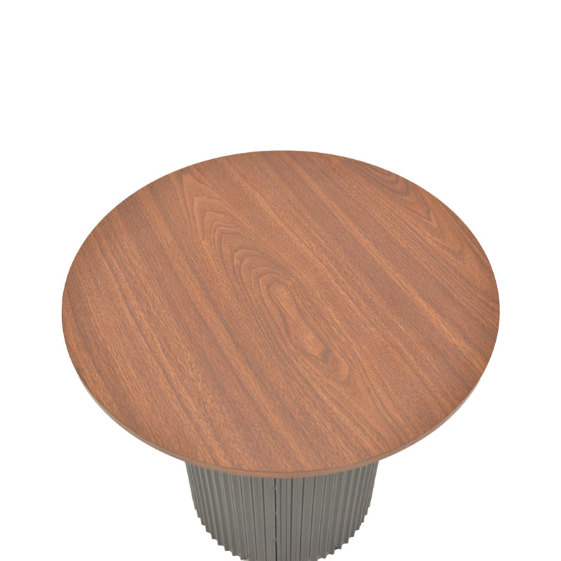 Помощна маса DOVEL мдф цвят орех - черен нюанс d50x45см