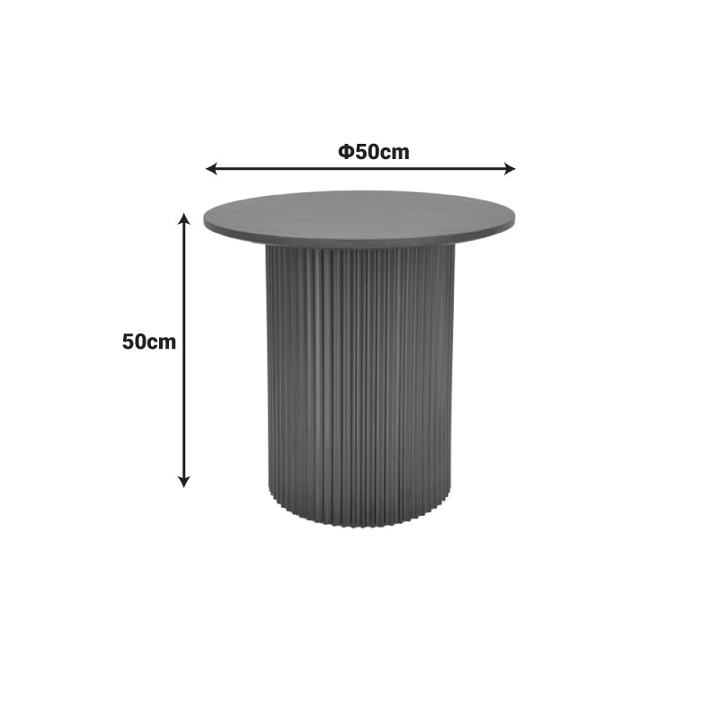 Помощна маса DOVEL мдф цвят орех - черен нюанс d50x45см