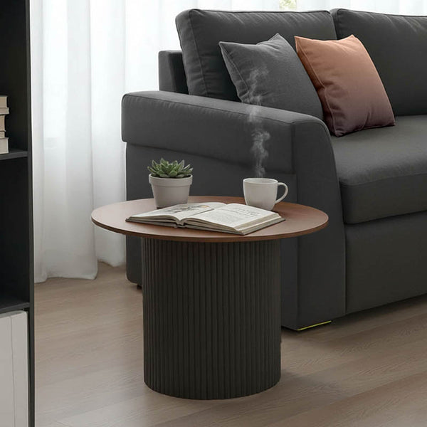 Холна маса DOVEL мдф в орехово-черен нюанс d70x40см