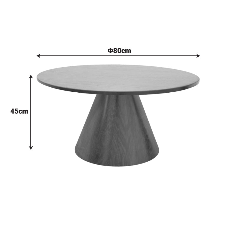 Холна маса DONDA от mdf-метал в цвят орех, диаметър 80x40 см