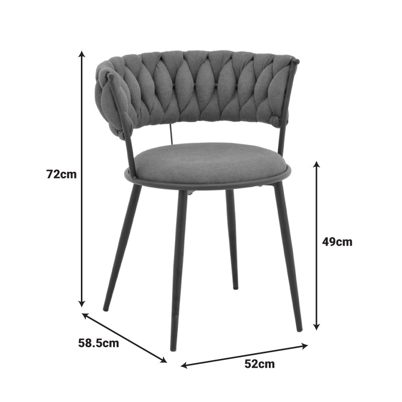 Фотьойл Alkia  плат  в жълт нюанс - черен метален крак, 57x58.5x72см