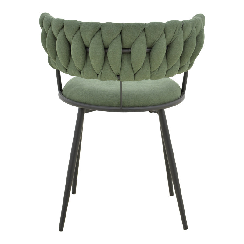 Кресло Аlkia  в нюанс каки - черен метален крак 57x58,5x72см