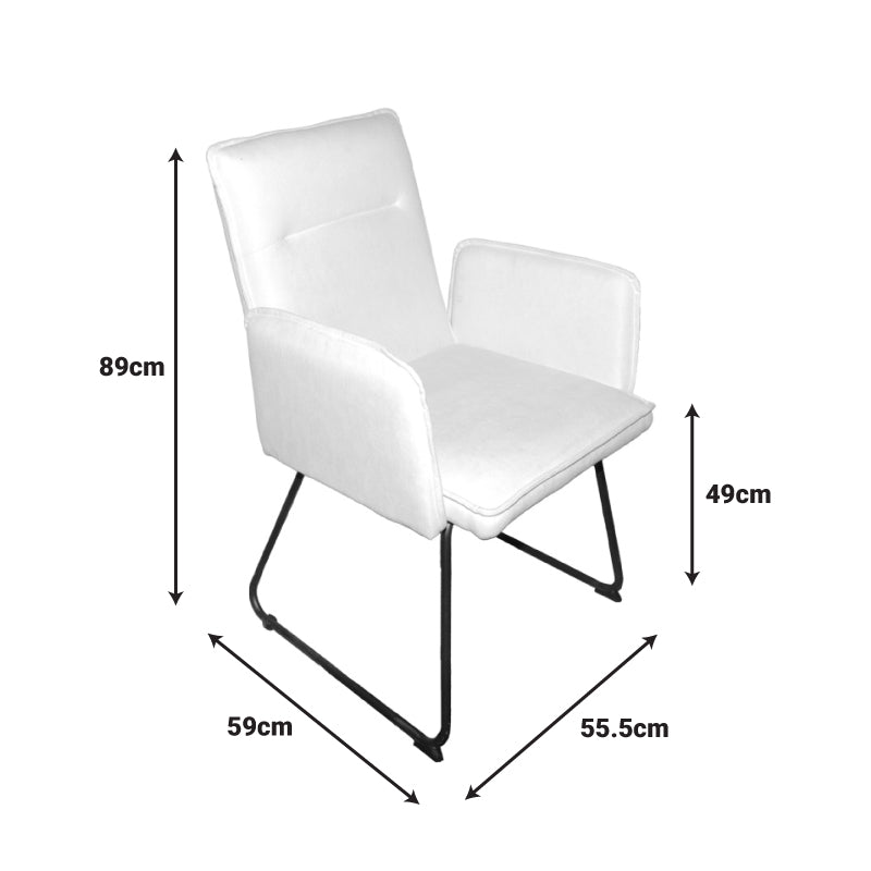 Фотьойл Еssential гнила ябълка плат-черен метален крак 55.5x59x89см