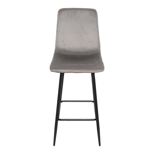 Бар-стол GRATO сив плат-черен метален крак 43.5x55x114см
