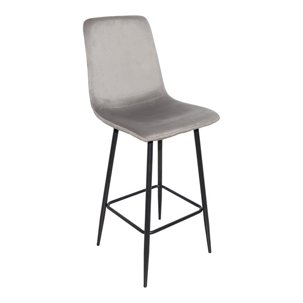 Бар-стол GRATO сив плат-черен метален крак 43.5x55x114см