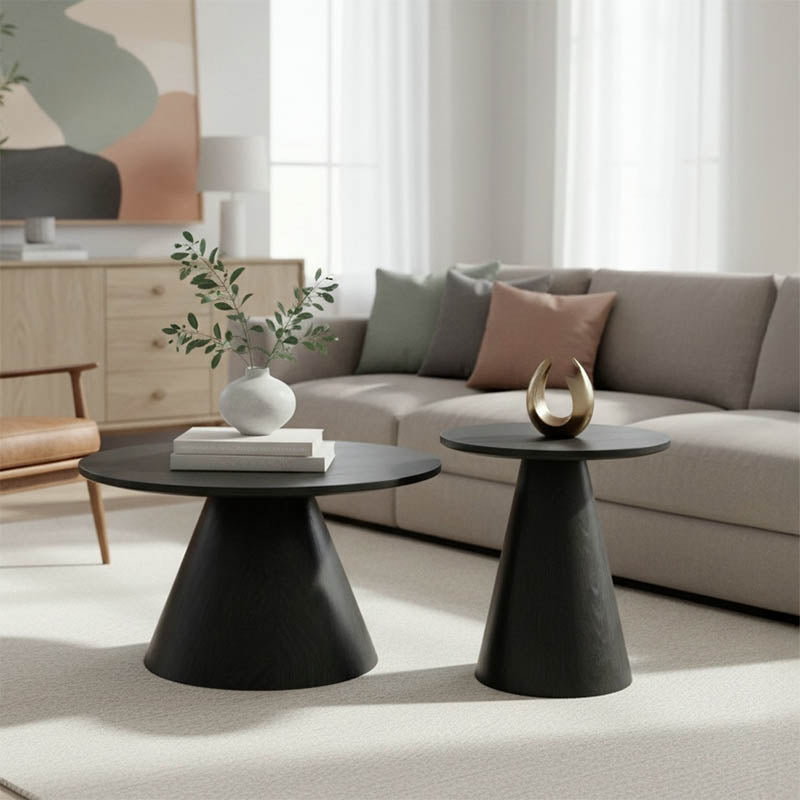 Мдф холни маси Donda от 2броя  черни