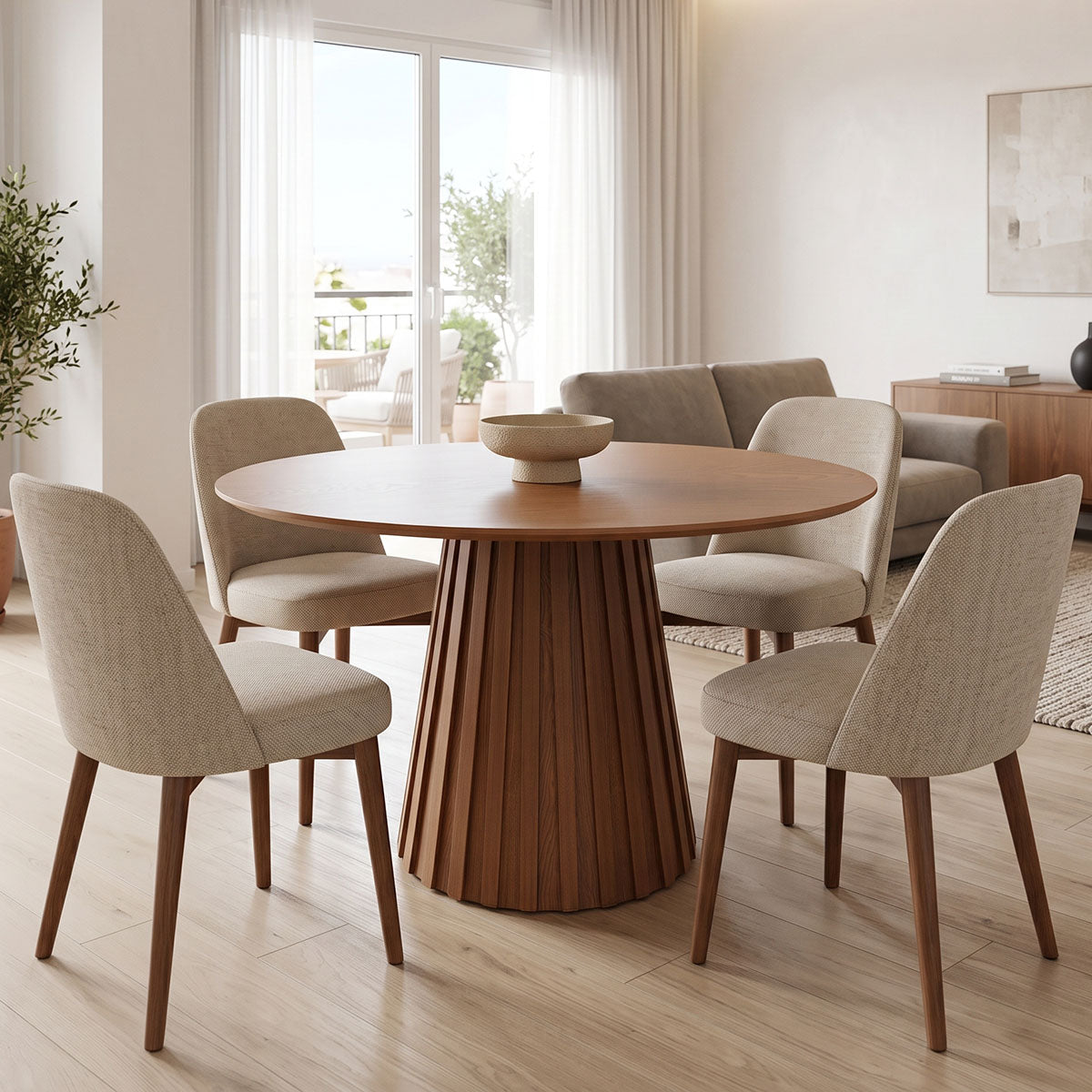 Трапезна маса franzel mdf орех d120x75см
