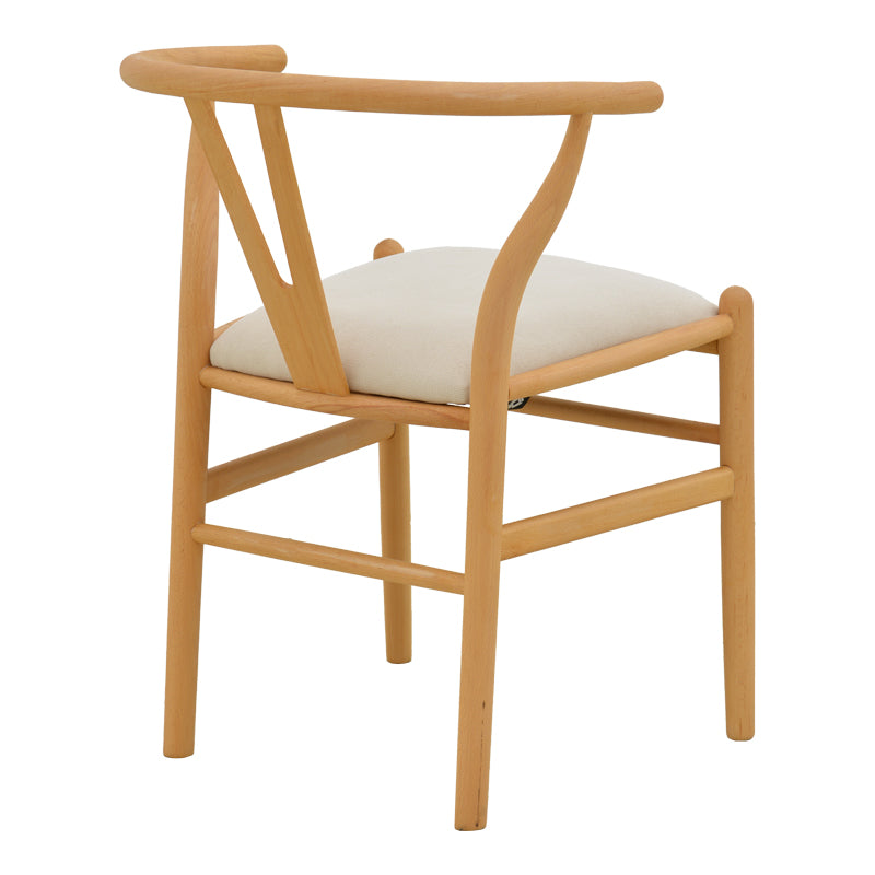 Стол wishbone d, каучуково дърво-плат, в естествен бежов цвят, 51x58x73см