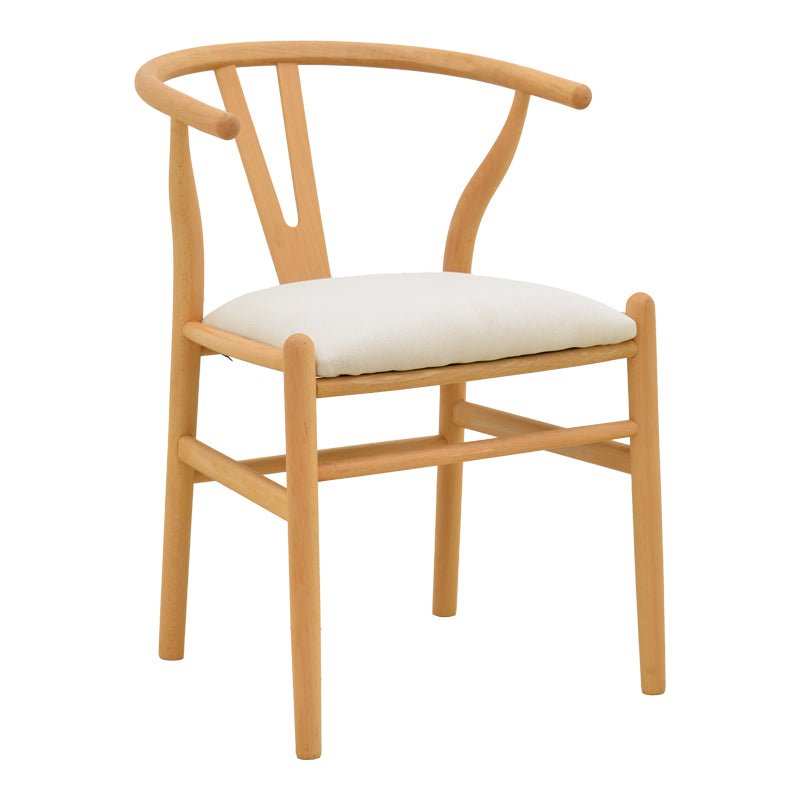 Стол wishbone d, каучуково дърво-плат, в естествен бежов цвят, 51x58x73см