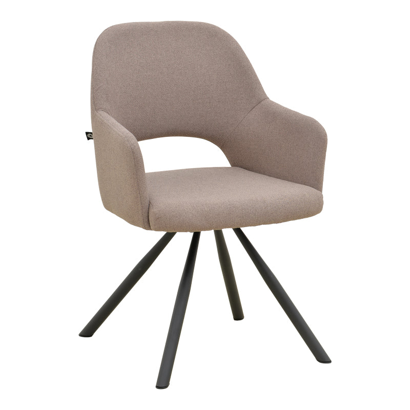 Фотьойл verta бежов плат-черен метал 59x58x87см