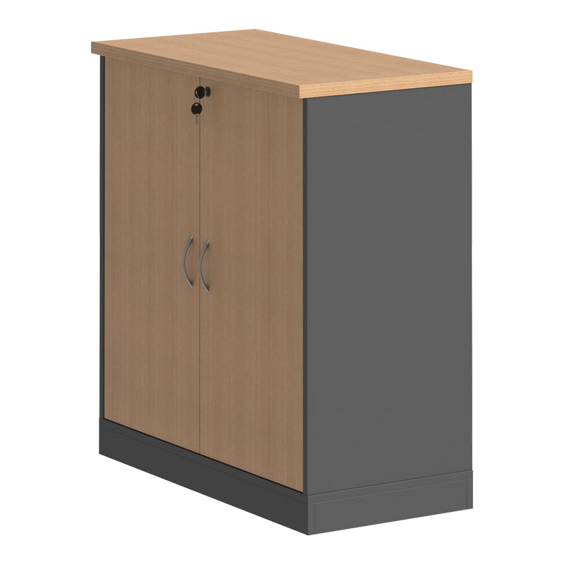Професионален нисък шкаф FESIALO в цвят естествен антрацит 80x41x80см