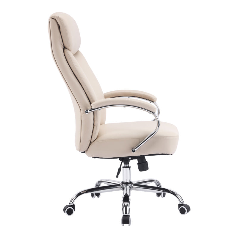Мениджърски офис стол Venza бежов pu 70x65x117-124см