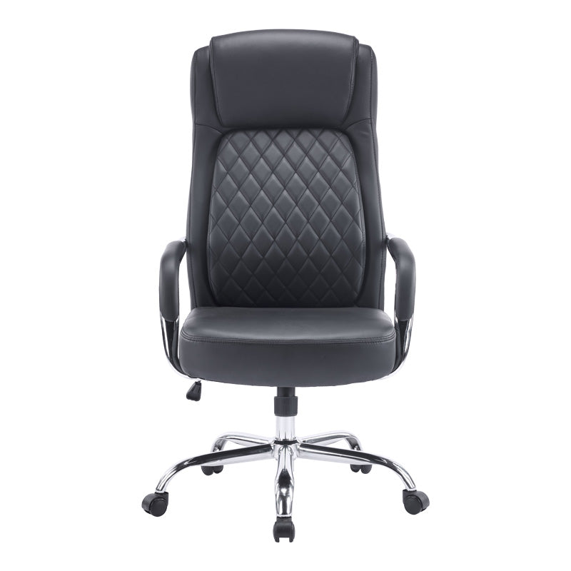 Мениджърски офис стол Venza черен pu 70x65x117-124см