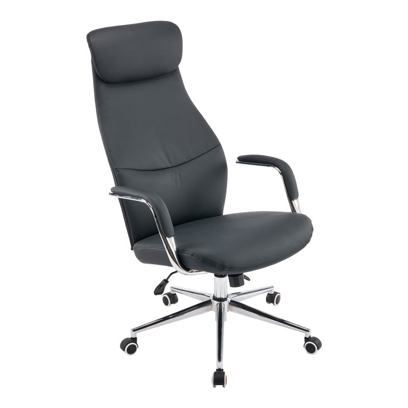 Мениджърски офис стол Ferka черен pu 64x71x120-128см