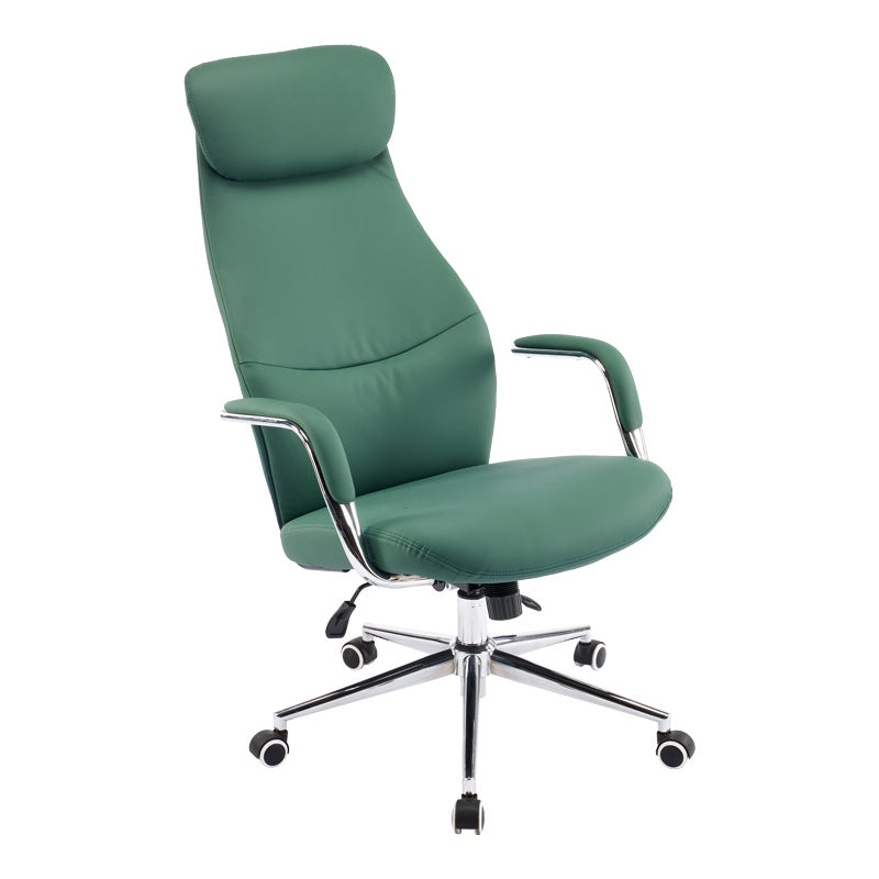 Мениджърски офис стол Ferka зелен pu 64x71x120-128см