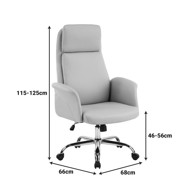 Мениджърски офис стол Derjio бежов, pu 68x66x115см
