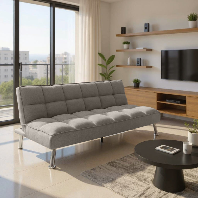 3 местен диван Rebel с дамаска в светло сив цвят 189x92x82см