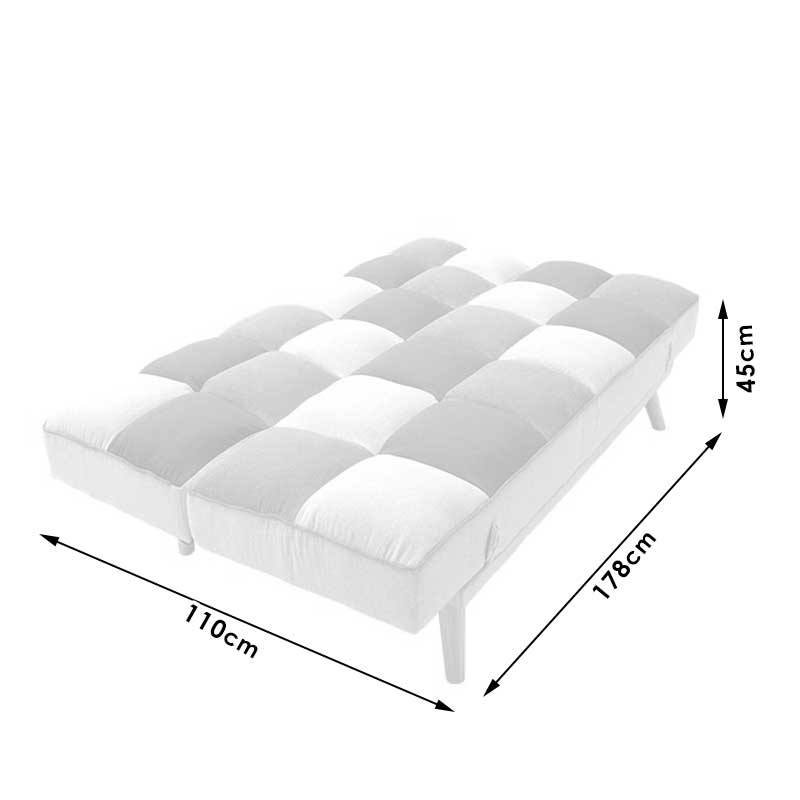 3 местен диван Andy многоцветен плат 177x91x86см