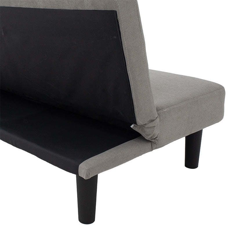 Разтегателен диван Breathe плат сив 167x77x73 см