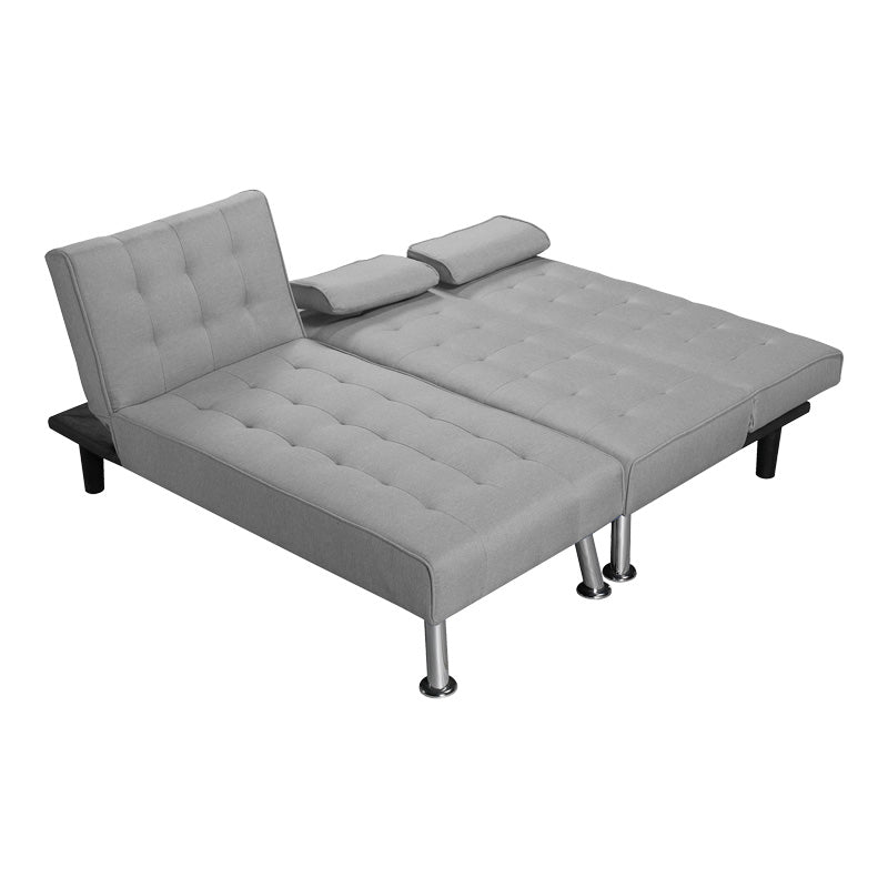 Ъглов диван двулицев Brisk сив плат 200x146x75см