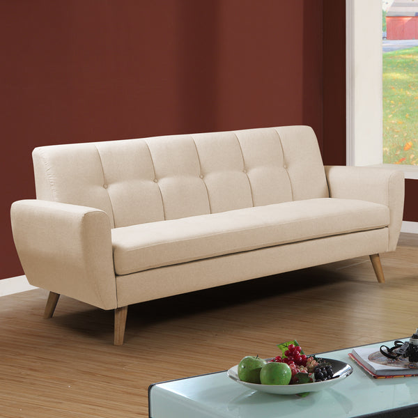 3-местен диван DECENDY плат бежов 203x75x86 см