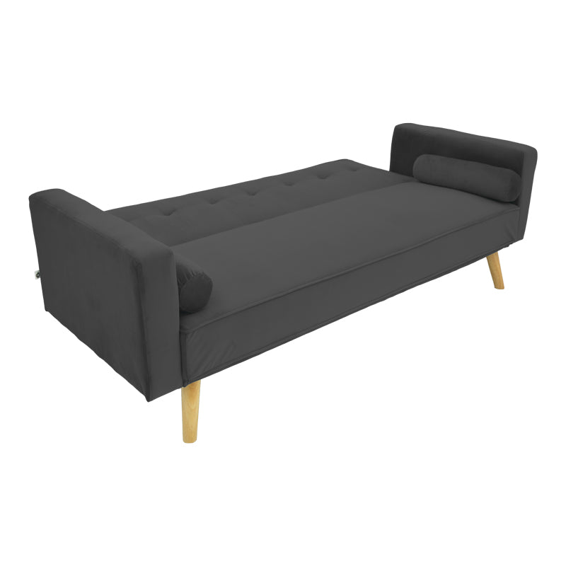 Разтегателен диван Success 3-местен кадифе в цвят антрацит 190x80x84см