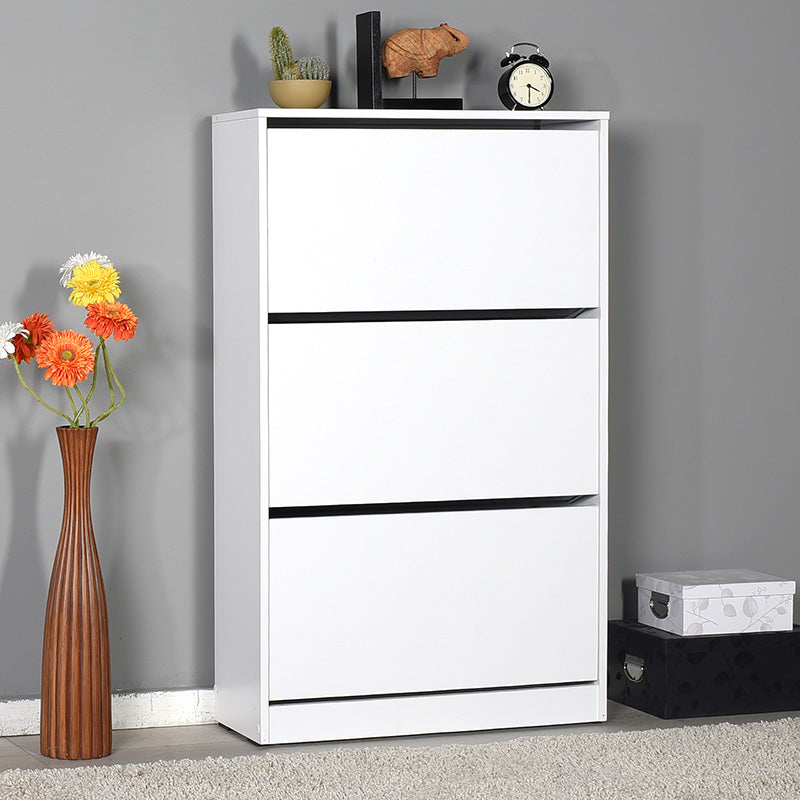 Шкаф за обувки Step 18 чифта бял 73x26x119см