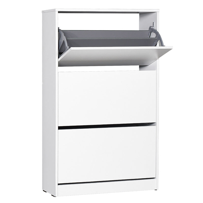 Шкаф за обувки Step 18 чифта бял 73x26x119см