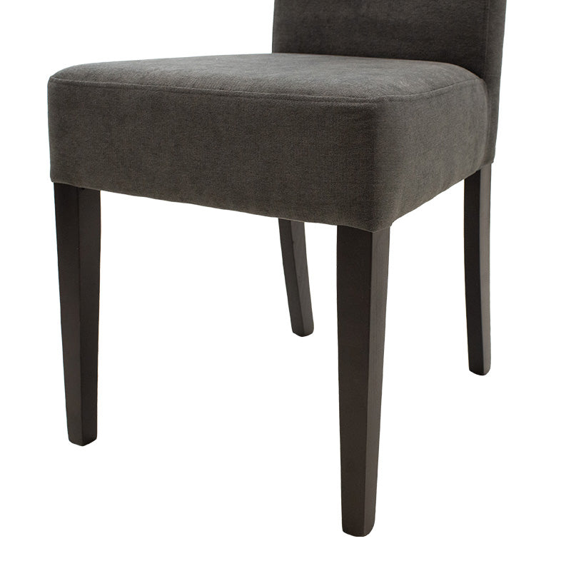 Дървен стол Ditta с тъмно сива дамаска - дървени крака венге