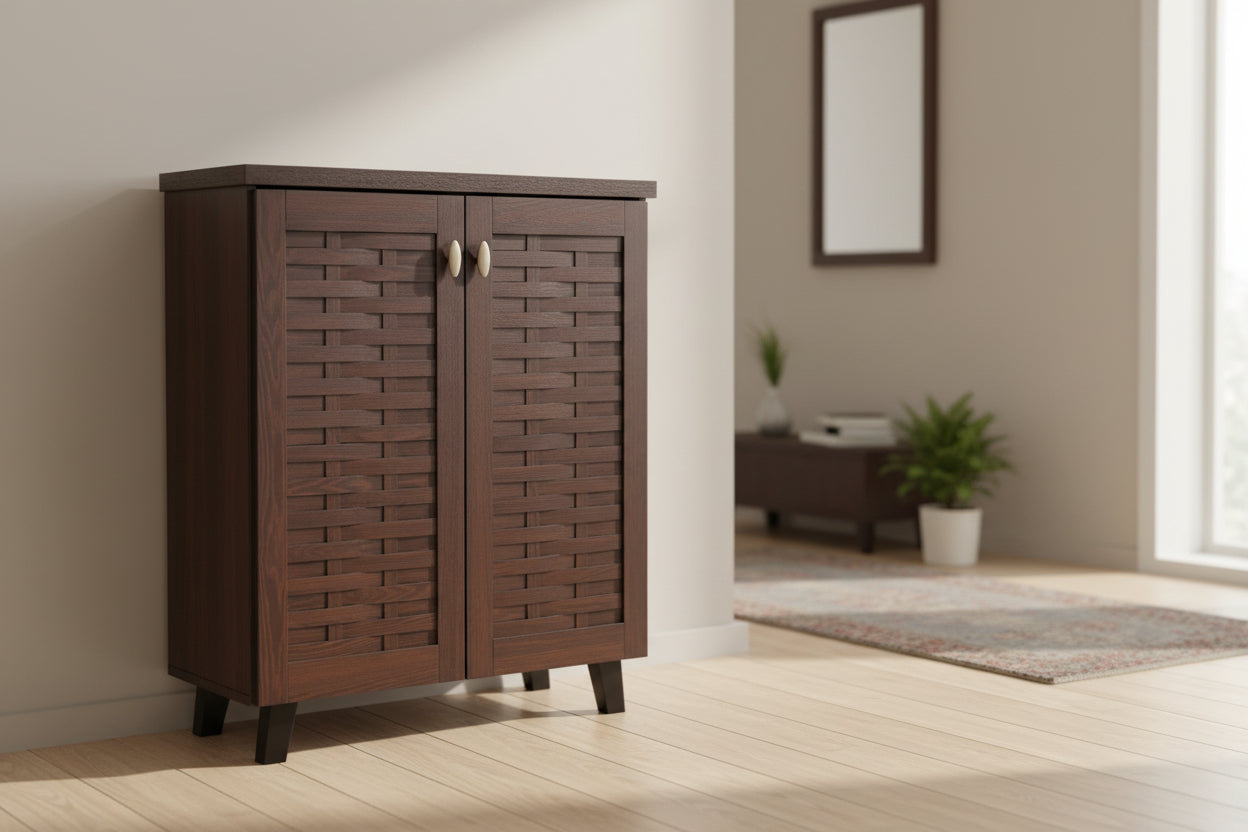 Шкаф за обувки MANTAM 12 чифта орех 78x40x92 см