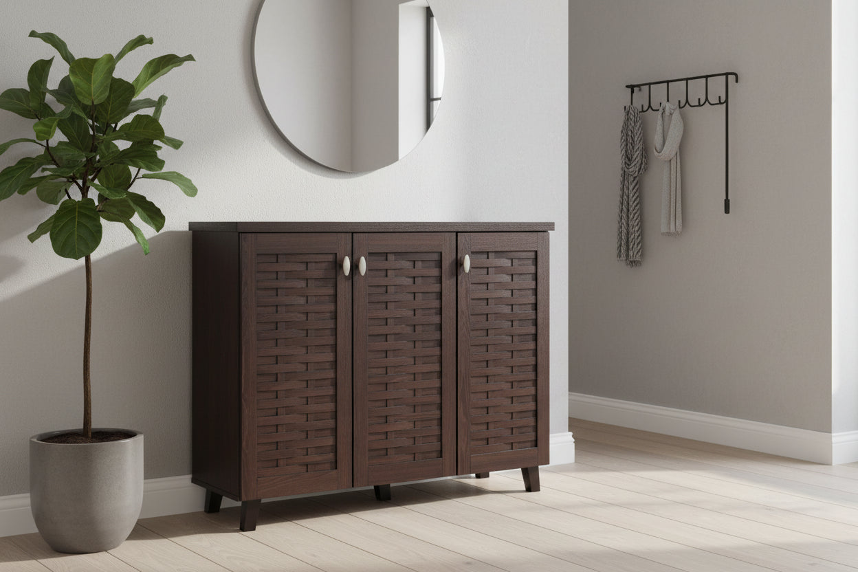 Шкаф за обувки MANTAM 16 чифта орех 115.5x40x92см