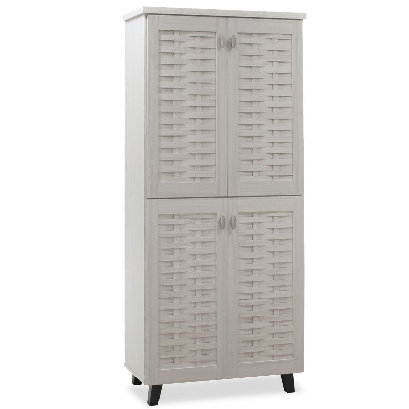 Шкаф за обувки mantam 24 чифта бяло-сив 78x40x170.5см
