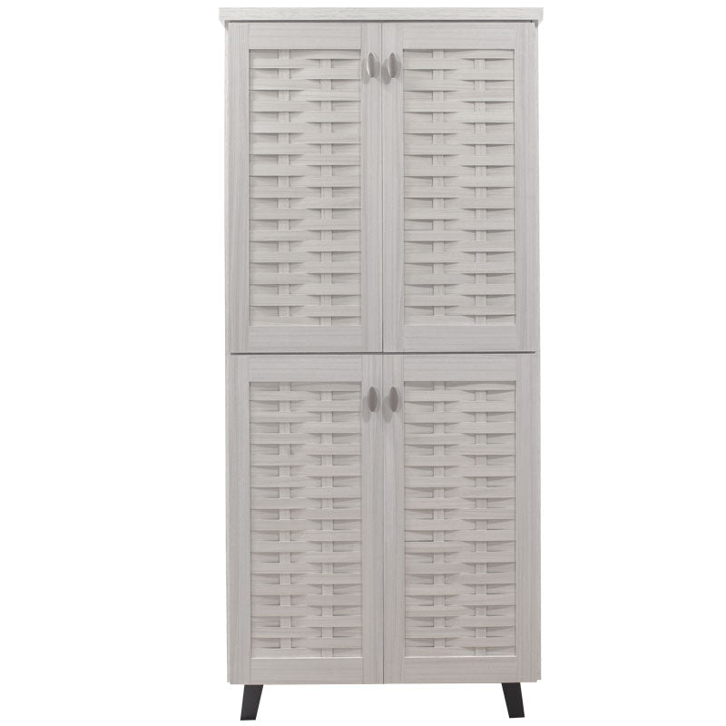 Шкаф за обувки mantam 24 чифта бяло-сив 78x40x170.5см