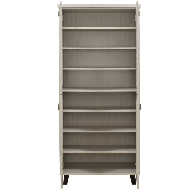 Шкаф за обувки mantam 24 чифта бяло-сив 78x40x170.5см